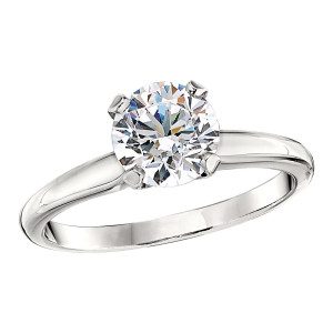 Gooseneck Style Classic Solitaire Engagement Ring Setting