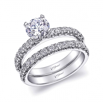 14K white gold & diamonds