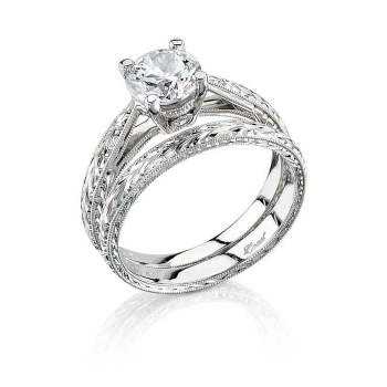 14K white gold